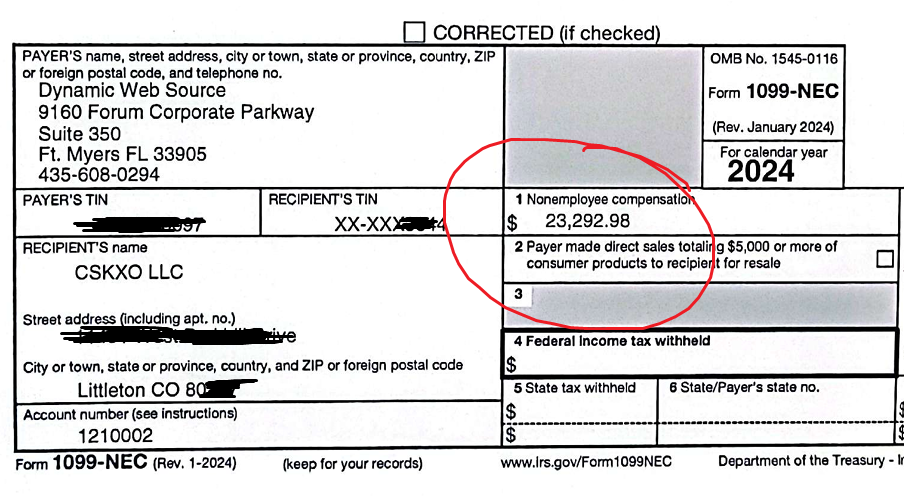 avantlink earning 1099